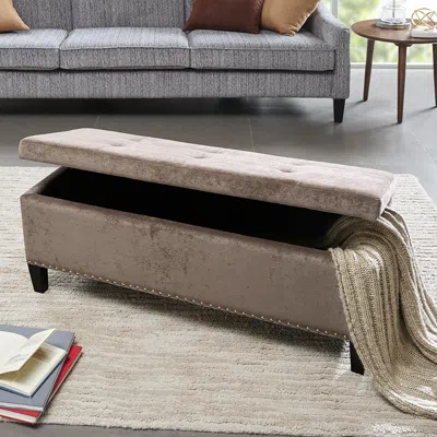 Streamdale Furniture Streamdale Shandra Ii Tufted Top Storage Bench