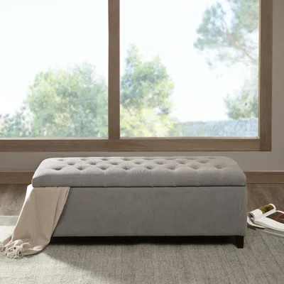 Streamdale Furniture Streamdale Shandra Upholstered Ottoman In Gray