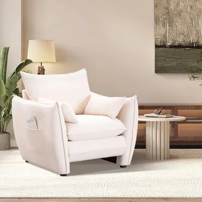 Streamdale Furniture Streamdale Sharp-angle Modern Chair - Beige