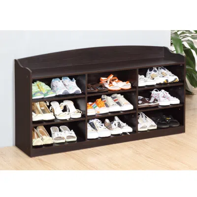 Streamdale Furniture Streamdale Shoe Bench Red Cocoa In Brown