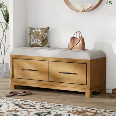 Streamdale Furniture Streamdale Shoe Bench With Cushion & Storage - Entryway