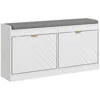 Streamdale Furniture Streamdale Shoe Bench With Flip Drawers And Cushion