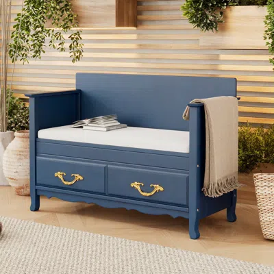 Streamdale Furniture Streamdale Shoe Bench With Storage & Cushion - Entryway Bench