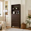 Streamdale Furniture Streamdale Shoe Cabinet With 3 Flip Drawers & Open Shelves