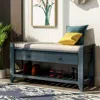 Streamdale Furniture Streamdale Shoe Rack With Cushioned Seat And Drawers