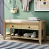 STREAMDALE FURNITURE STREAMDALE SHOE RACK WITH CUSHIONED SEAT AND DRAWERS