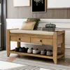 Streamdale Furniture Streamdale Shoe Rack With Cushioned Seat And Drawers