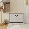 Streamdale Furniture Streamdale Shoe Storage Bench - Flip Drawer & Adjustable Shelf - Antique White