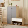 Streamdale Furniture Streamdale Shoe Storage Bench With Adjustable Shelves