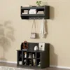 Streamdale Furniture Streamdale Shoe Storage Bench With Coat Rack & Hooks