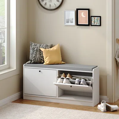 Streamdale Furniture Streamdale Shoe Storage Bench With Cushion For Entryway, Hallway