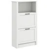 Streamdale Furniture Streamdale Shoe Storage Cabinet With Open Compartment And 2 Flip Drawers