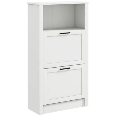 Streamdale Furniture Streamdale Shoe Storage Cabinet With Open Compartment And 2 Flip Drawers