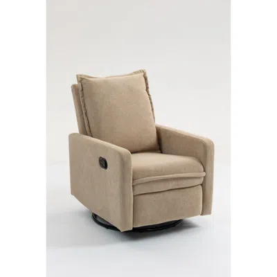 Streamdale Furniture Streamdale Short Plush Manual Button Armchair Sofa In Brown