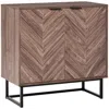 Streamdale Furniture Streamdale Sideboard Buffet Cabinet, Chevron Double Door Kitchen Cabinet, Accent Cabinet With Adjust