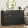 Streamdale Furniture Streamdale Simply Modern 6-drawer Dresser - Black In Black