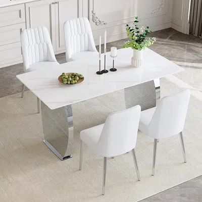 Streamdale Furniture Streamdale Sintered Stone Dining Table Set