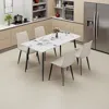 Streamdale Furniture Streamdale Sintered Stone Dining Table With 4 Chairs
