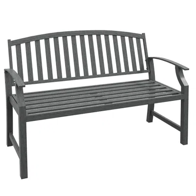 Streamdale Furniture Streamdale Slatted Outdoor Bench For Two Comfortable Park Bench Style For Porch