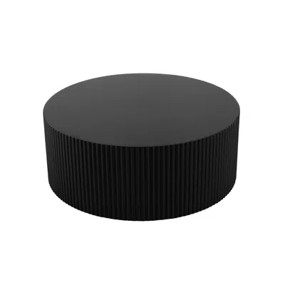 Streamdale Furniture Streamdale Sleek And Modern Round Coffee Table With Eye-catching Relief Design, Black