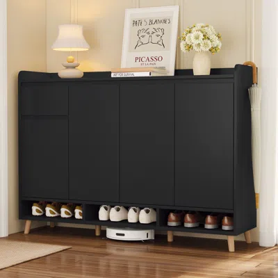 Streamdale Furniture Streamdale Sleek Minimalist Shoe Cabinet With Adjustable Shelves