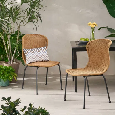 Streamdale Furniture Streamdale Sleek Outdoor Wicker Dining Chair Set For A Touch Of Style And Comfort