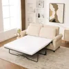 Streamdale Furniture Streamdale Sleeper Sofa Bed, Pull Out Couch, 2 Seater Linen Convertible Sofa, Beige In Neutral