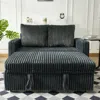 Streamdale Furniture Streamdale Sleeper Sofa Couch Pull Out Bed Corduroy Convertible Loveseat Gray In Gray