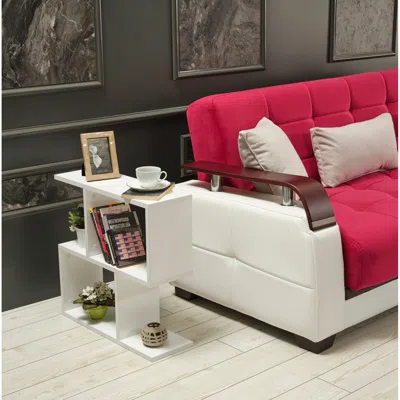 Streamdale Furniture Streamdale Slim 4-shelf End Table In Neutral