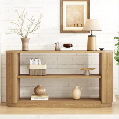 Streamdale Furniture Streamdale Slim Console Table With Shelf
