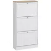 Streamdale Furniture Streamdale Slim Entryway Shoe Cabinet: 18-pair Organizer With Drawers And Shelves