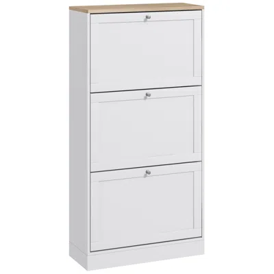 Streamdale Furniture Streamdale Slim Entryway Shoe Cabinet: 18-pair Organizer With Drawers And Shelves
