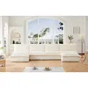 Streamdale Furniture Streamdale Slipcovered 4-seater Sectional Sofa With Ottoman And Accent Pillows