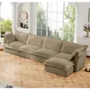 Streamdale Furniture Streamdale Slipcovered L-shape Sectional Camel Corduroy