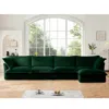 Streamdale Furniture Streamdale Slipcovered L-shape Sectional Sofa, Green Corduroy