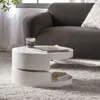 Streamdale Furniture Streamdale Small Circular Mod Swivel Coffee Table Retro Style