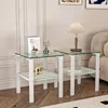 Streamdale Furniture Streamdale Small Round Glass Tea Table & Bedroom Corner Side Table