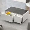 Streamdale Furniture Streamdale Smart Coffee Table W/ Fridge, Speaker, Charging, Lights