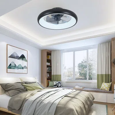Streamdale Furniture Streamdale Smart Led Ceiling Fan With Temp, Dimmable, Remote And App Control