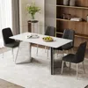 Streamdale Furniture Streamdale Snow Mountain Table & Chairs Set - Modern Luxury