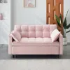 Streamdale Furniture Streamdale Sofa Bed With 2 Pillows, 55 Inch - Beige, Black, Pink, Or Gray