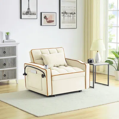 Streamdale Furniture Streamdale Sofa Bed With Adjustable Back, Usb Port, Wheels
