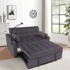 Streamdale Furniture Streamdale Sofa Bed With Trundle Dark Grey