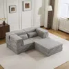 Streamdale Furniture Streamdale Sofa, Convertible Floor Sofa Bed, Modular Sectional, No Assembly, Grey