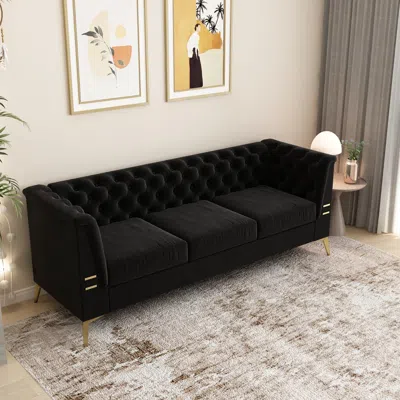 Streamdale Furniture Streamdale Sofa For Home Or Office Use In Black