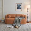 Streamdale Furniture Streamdale Sofa-in-a-box Orange Memory Foam 2-seater Couch, No Installation, Easy Transport