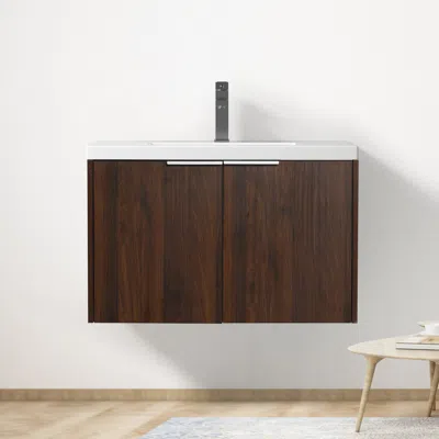 Streamdale Furniture Streamdale Soft Close Doors Bathroom Vanity With Sink, 30 Inch For Small Bathroom