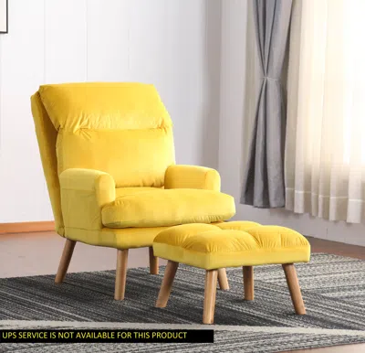 Streamdale Furniture Streamdale Soft Comfortable 1 Piece Accent Click Clack Chair With Ottoman
