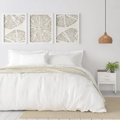 Streamdale Furniture Streamdale Solana Framed Abstract Coastal Rice Paper 3-piece Shadowbox Wall