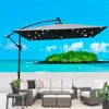 Streamdale Furniture Streamdale Solar Powered Led Patio Umbrella With Crank & Base